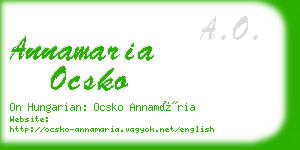 annamaria ocsko business card